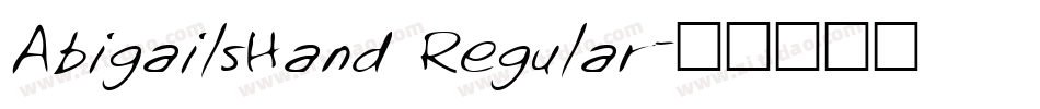 AbigailsHand Regular字体转换